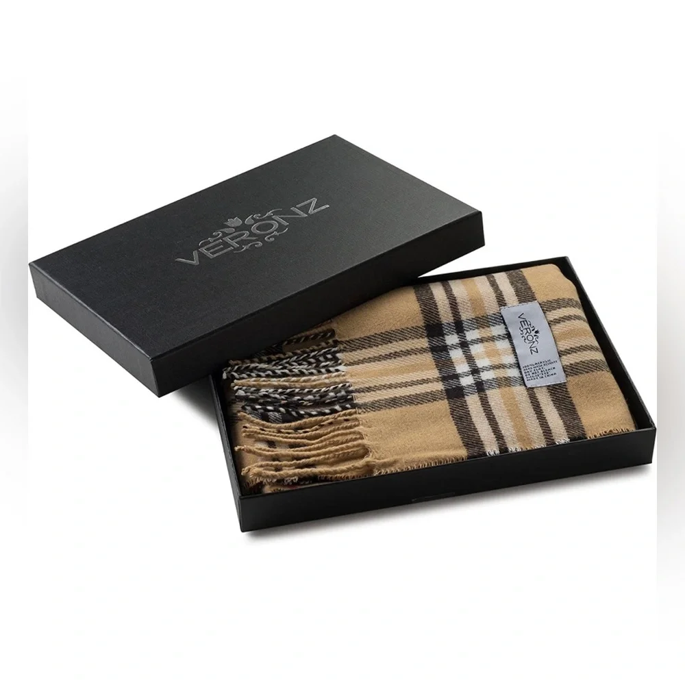 Veronz Super Soft Luxurious Classic Cashmere Feel Winter Scarf With Gift Box - Picture 2 of 2